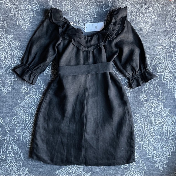 Reformation Off Shoulder Indio Linen Mini Dress XS - Picture 7 of 8